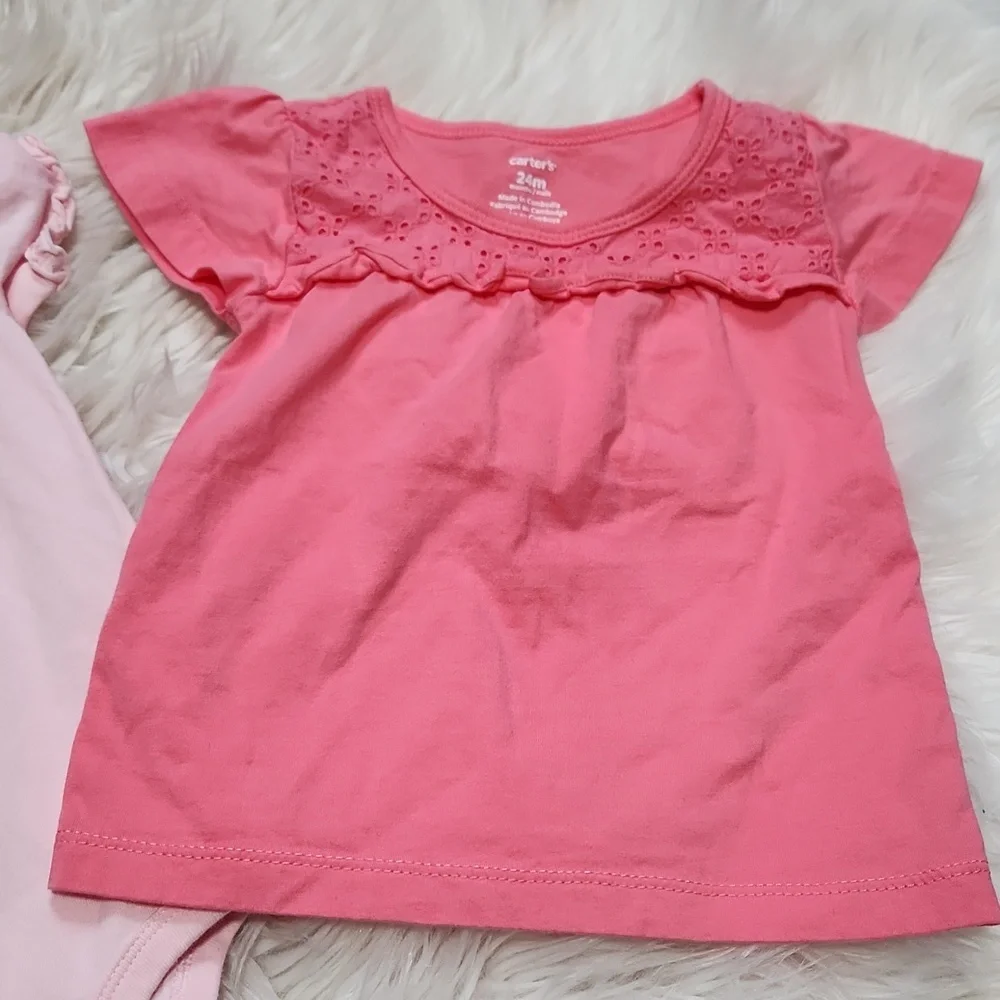 (2) Carter's Shirt/onesie- size 24 months